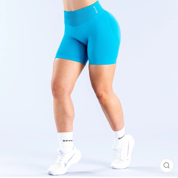 Dfyne Pants - DFYNE Impact Seamless High Rise Shorts 4.5” Glacier Teal Blue Sz S